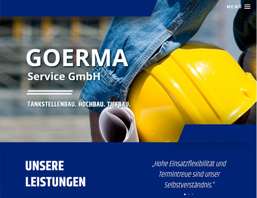 Vorschaubild Webseite GOERMA