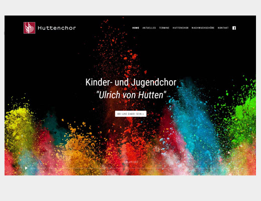 Vorschaubild Webseite Huttenchor